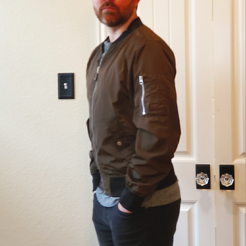 Goodfellow & Co. Olive Green Nylon Full-Zip Jacket